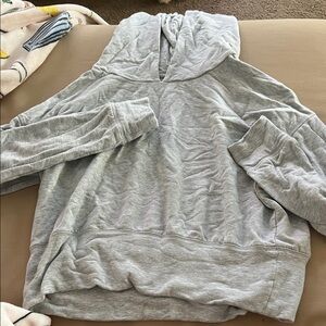 Woman’s cropped Gray Hoodie